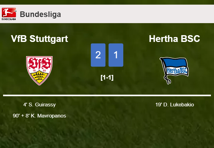VfB Stuttgart seizes a 2-1 win against Hertha BSC