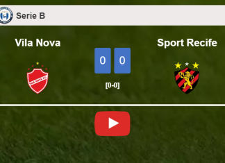 Vila Nova draws 0-0 with Sport Recife on Sunday. HIGHLIGHTS