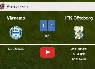 IFK Göteborg overcomes Värnamo 4-1. HIGHLIGHTS