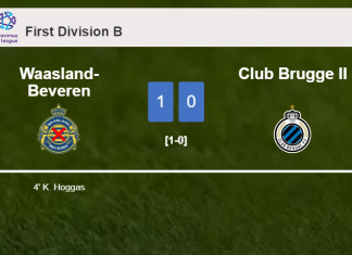 Waasland-Beveren beats Club Brugge II 1-0 with a goal scored by K. Hoggas