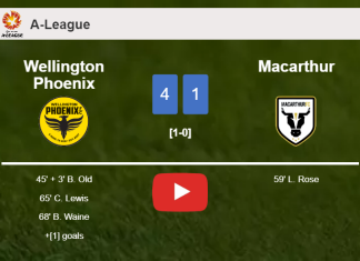 Wellington Phoenix destroys Macarthur 4-1 with a great performance. HIGHLIGHTS