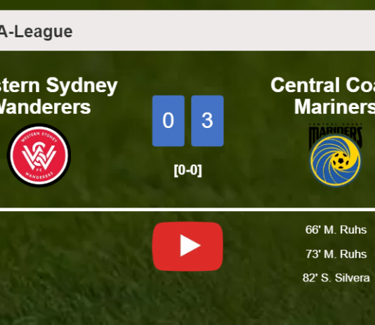 Central Coast Mariners defeats Western Sydney Wanderers 3-0. HIGHLIGHTS