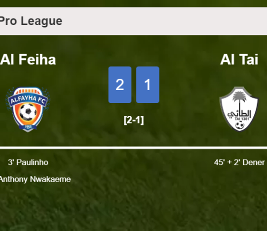 Al Feiha prevails over Al Tai 2-1