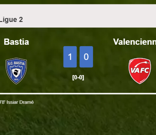 Bastia defeats Valenciennes 1-0 with a goal scored by I. Dramé