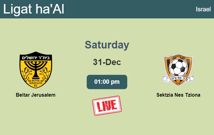 How to watch Beitar Jerusalem vs. Sektzia Nes Tziona on live stream and at what time
