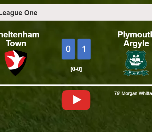 Plymouth Argyle defeats Cheltenham Town 1-0 with a goal scored by M. Whittaker. HIGHLIGHTS