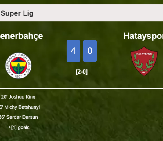 Fenerbahçe obliterates Hatayspor 4-0 