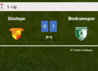 Bodrumspor overcomes Göztepe 1-0 with a goal scored by E. Cetinkaya