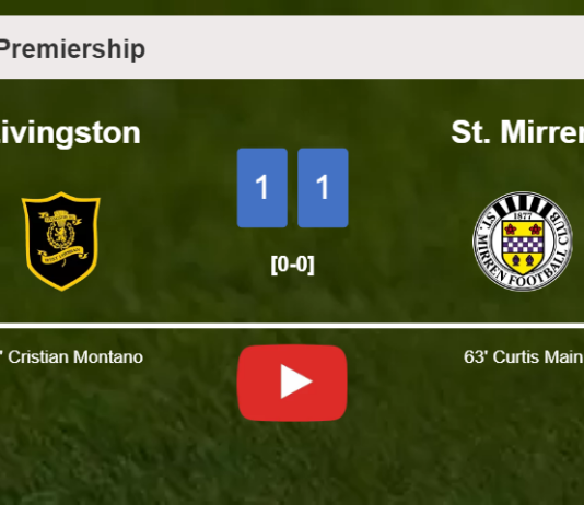 Livingston and St. Mirren draw 1-1 on Wednesday. HIGHLIGHTS