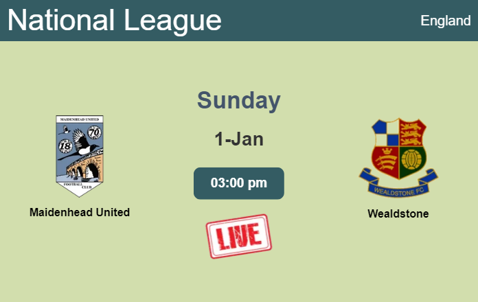 How to watch Maidenhead United vs. Wealdstone on live stream and at what time