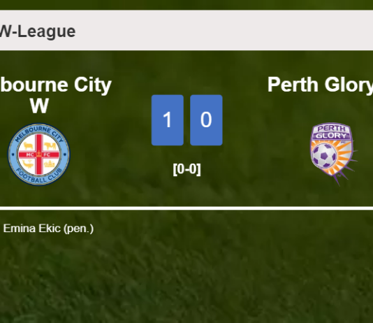 Melbourne City W defeats Perth Glory W 1-0 with a goal scored by E. Ekic