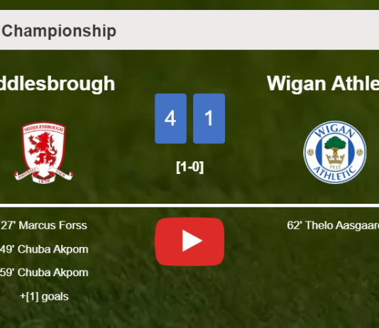 Middlesbrough annihilates Wigan Athletic 4-1 with a great performance. HIGHLIGHTS