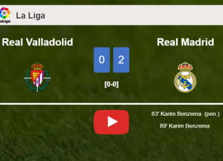 K. Benzema  scores 2 goals to give a 2-0 win to Real Madrid over Real Valladolid. HIGHLIGHTS