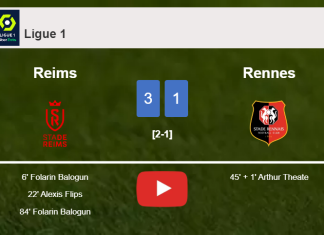 Reims conquers Rennes 3-1 with 2 goals from F. Balogun. HIGHLIGHTS