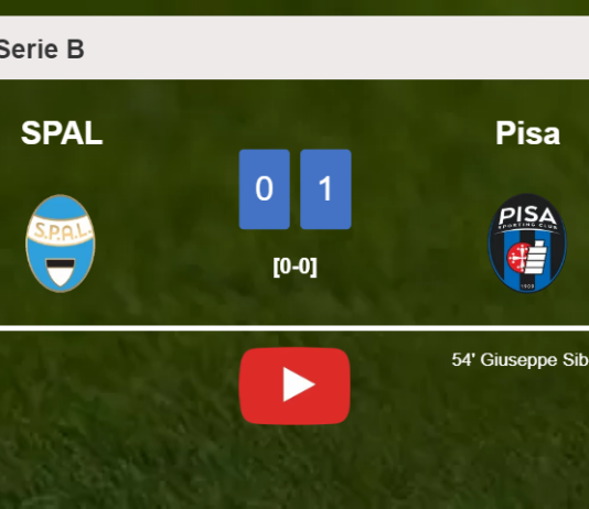 Pisa tops SPAL 1-0 with a goal scored by G. Sibilli. HIGHLIGHTS