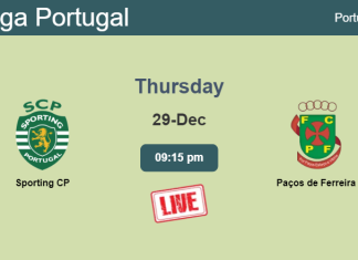 How to watch Sporting CP vs. Paços de Ferreira on live stream and at what time