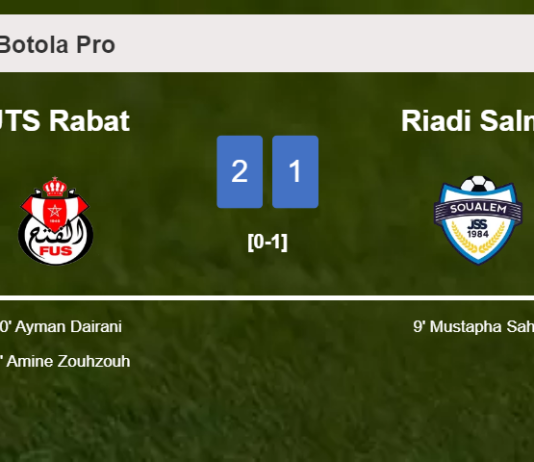 UTS Rabat recovers a 0-1 deficit to overcome Riadi Salmi 2-1