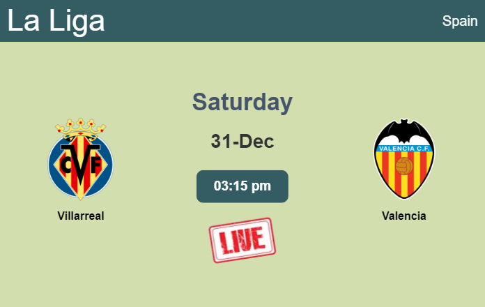 How to watch Villarreal vs. Valencia on live stream and at what time