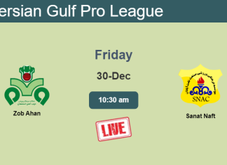 How to watch Zob Ahan vs. Sanat Naft on live stream and at what time