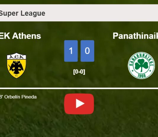 AEK Athens defeats Panathinaikos 1-0 with a goal scored by O. Pineda. HIGHLIGHTS
