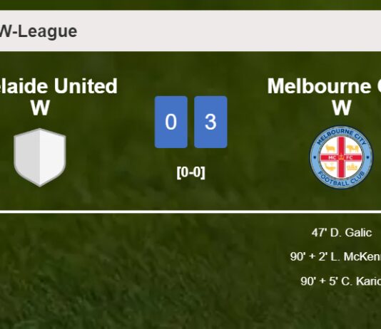 Melbourne City W beats Adelaide United W 3-0