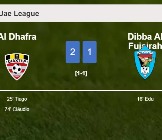 Al Dhafra recovers a 0-1 deficit to best Dibba Al Fujairah 2-1