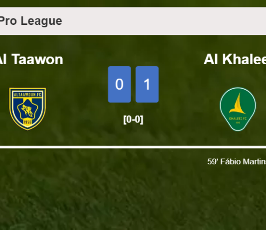 Al Khaleej tops Al Taawon 1-0 with a goal scored by F. Martins