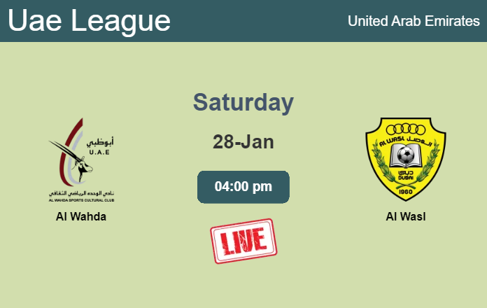 How to watch Al Wahda vs. Al Wasl on live stream and at what time