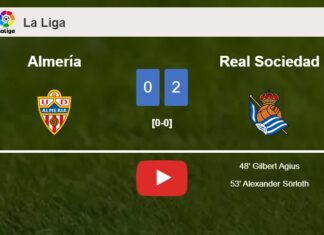 Real Sociedad defeated Almería with a 2-0 win. HIGHLIGHTS
