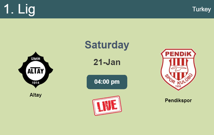 How to watch Altay vs. Pendikspor on live stream and at what time