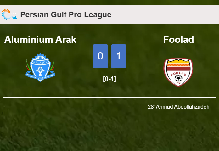 Foolad conquers Aluminium Arak 1-0 with a goal scored by A. Abdollahzadeh