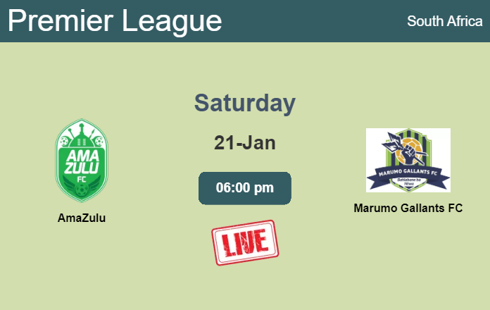 How to watch AmaZulu vs. Marumo Gallants FC on live stream and at what time