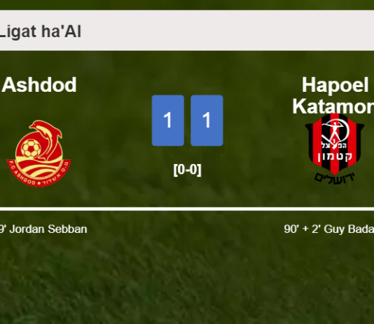 Hapoel Katamon seizes a draw against Ashdod