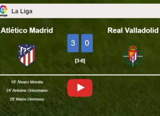 Atlético Madrid defeats Real Valladolid 3-0. HIGHLIGHTS