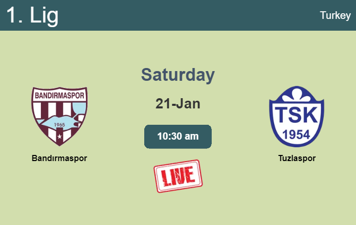 How to watch Bandırmaspor vs. Tuzlaspor on live stream and at what time