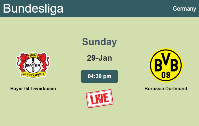 How to watch Bayer 04 Leverkusen vs. Borussia Dortmund on live stream and at what time