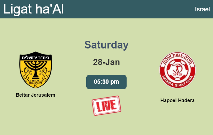 How to watch Beitar Jerusalem vs. Hapoel Hadera on live stream and at what time