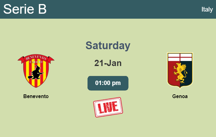 How to watch Benevento vs. Genoa on live stream and at what time