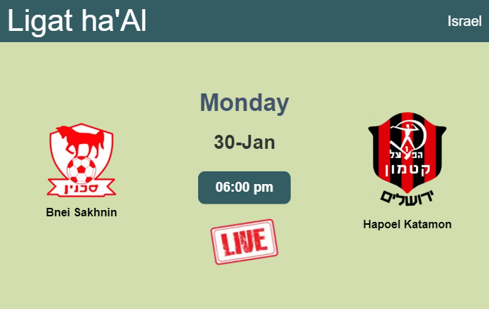 How to watch Bnei Sakhnin vs. Hapoel Katamon on live stream and at what time