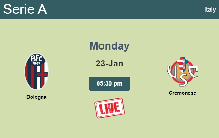 How to watch Bologna vs. Cremonese on live stream and at what time