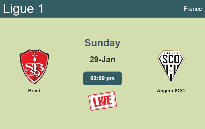 How to watch Brest vs. Angers SCO on live stream and at what time