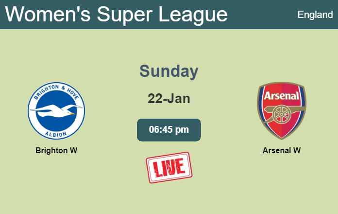 How to watch Brighton W vs. Arsenal W on live stream and at what time