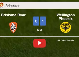 Wellington Phoenix beats Brisbane Roar 1-0 with a goal scored by O. Zawada. HIGHLIGHTS