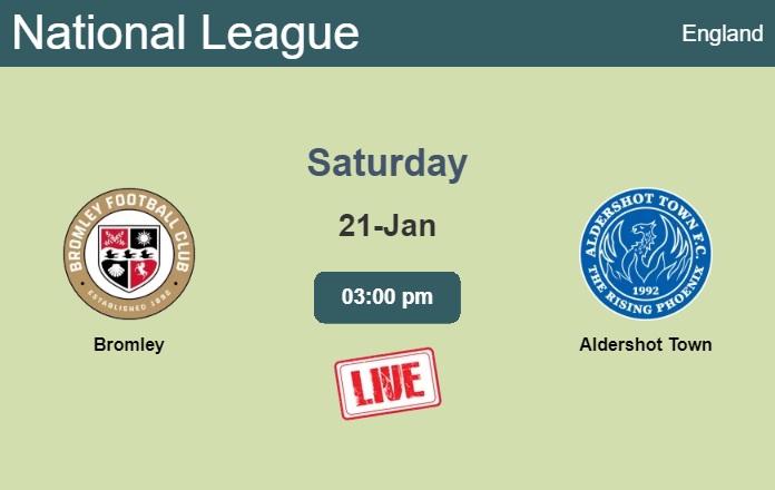 How to watch Bromley vs. Aldershot Town on live stream and at what time