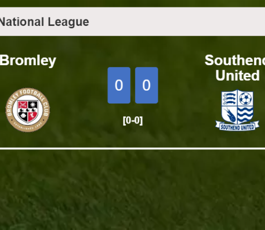 Bromley draws 0-0 with Southend United on Sunday