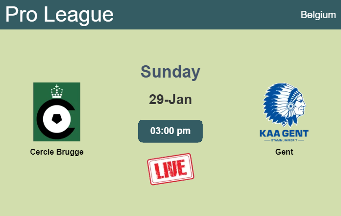 How to watch Cercle Brugge vs. Gent on live stream and at what time