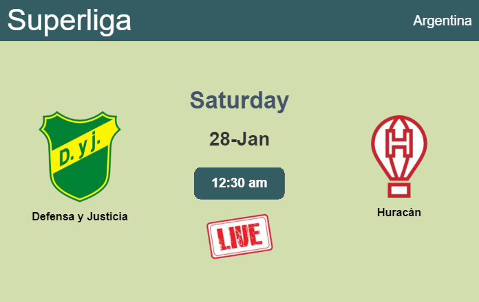 How to watch Defensa y Justicia vs. Huracán on live stream and at what time