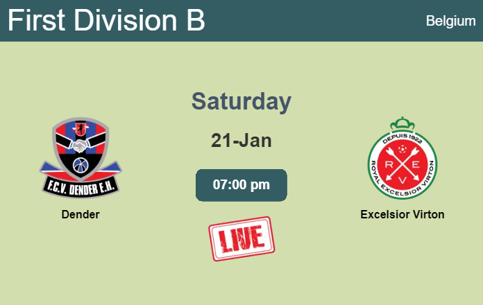 How to watch Dender vs. Excelsior Virton on live stream and at what time