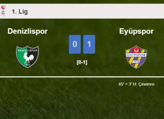Eyüpspor overcomes Denizlispor 1-0 with a late and unfortunate own goal from H. Çinemre