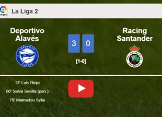 Deportivo Alavés overcomes Racing Santander 3-0. HIGHLIGHTS